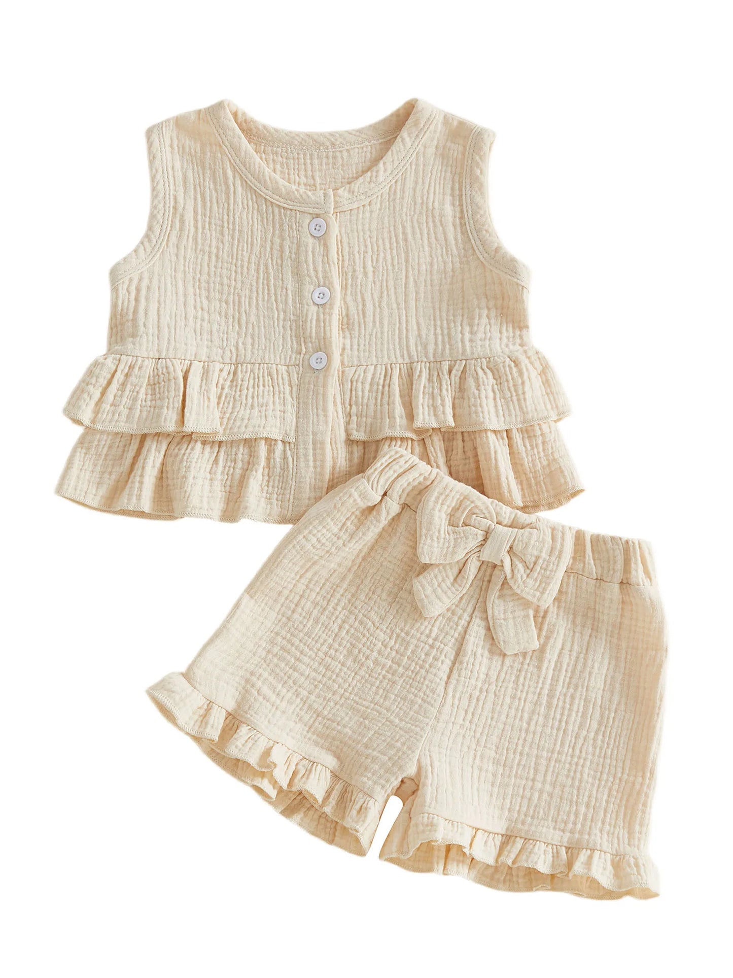 Baby Boys Solid T-Shirt & Shorts Set - 2-Piece Minimalist Basics Outfit — view 4 of baby outfits
