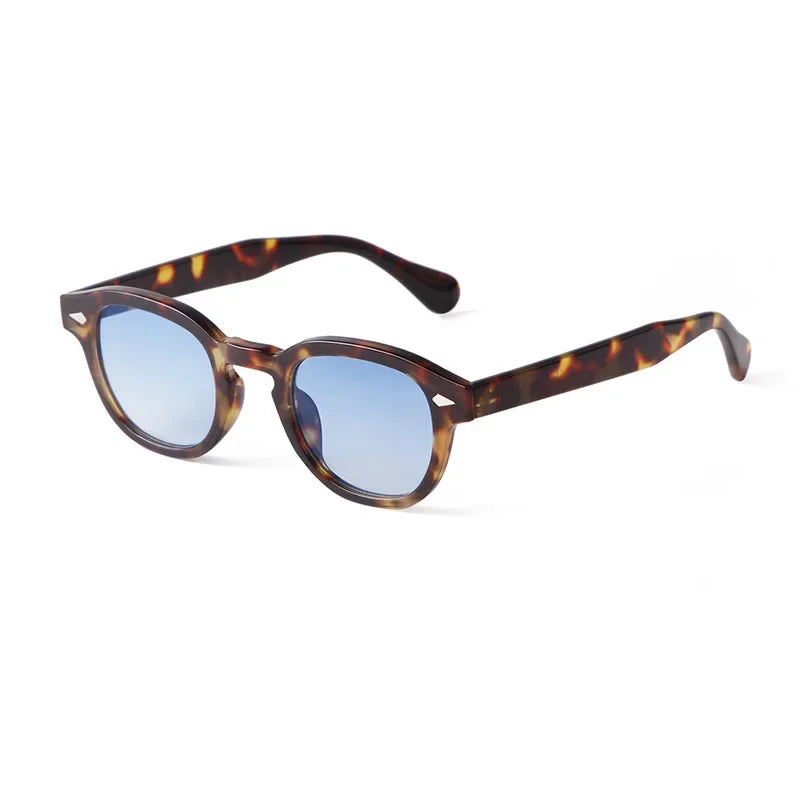 Vintage Round Shell Sunglasses for Women, Retro Rivet, UV400 — view 1 of sunglasses