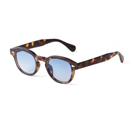 Vintage Round Shell Sunglasses for Women, Retro Rivet, UV400 — view 1 of sunglasses