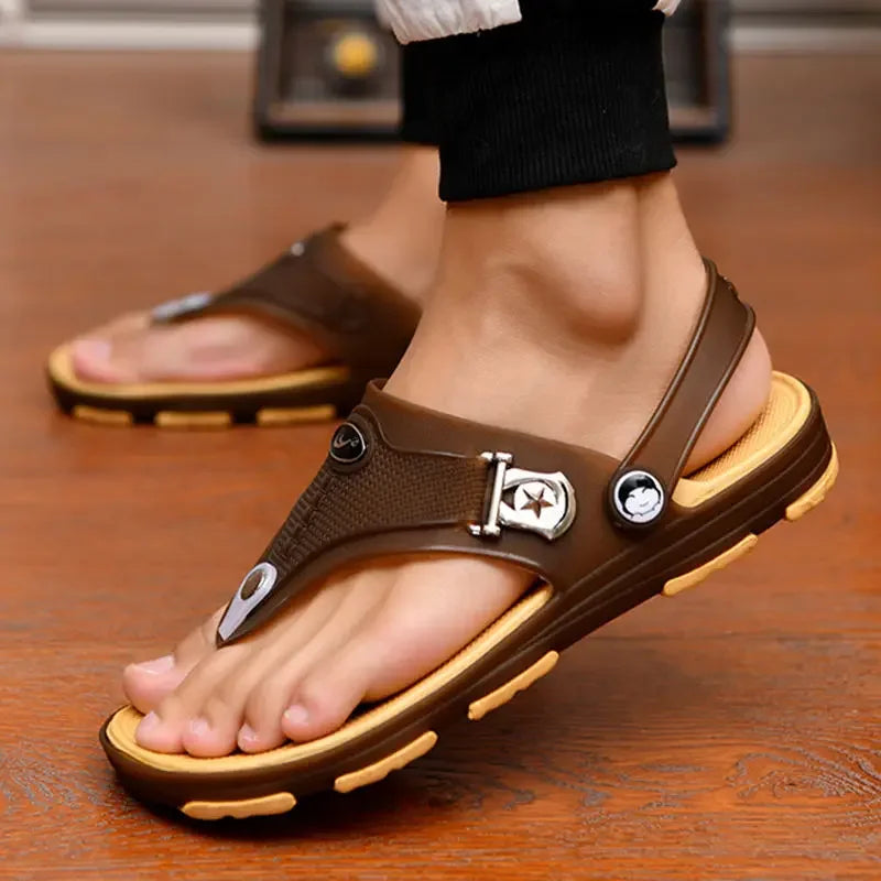 Sandals & Slides — Men's Outdoor Beach Slippers, Anti-Slip Peep-Toe Slip-On — view 13 of sandals & slides