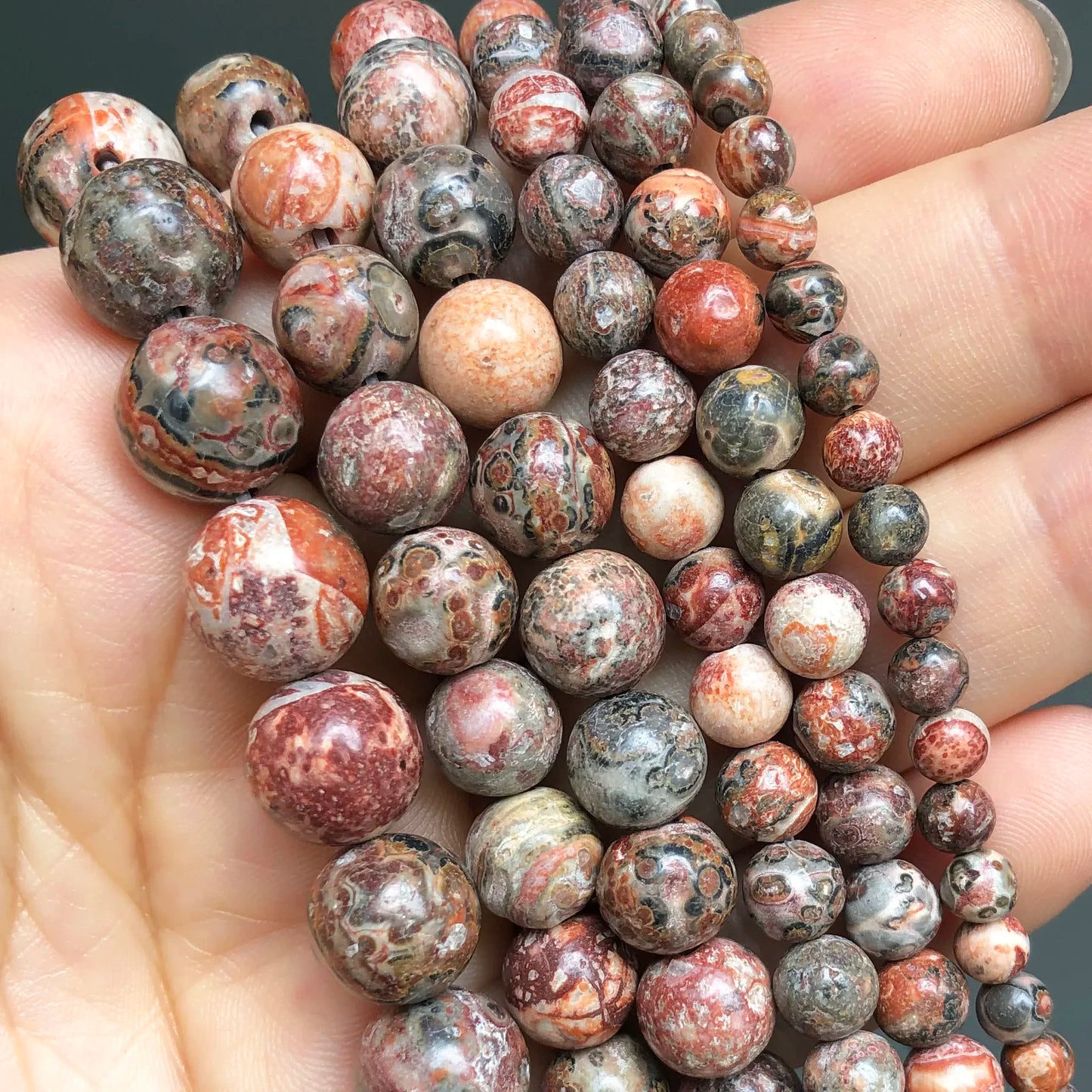 Pearl & Yooperlite Fire Sodalite Beads 15" — 8mm Glow Stone Strand for DIY Jewelry