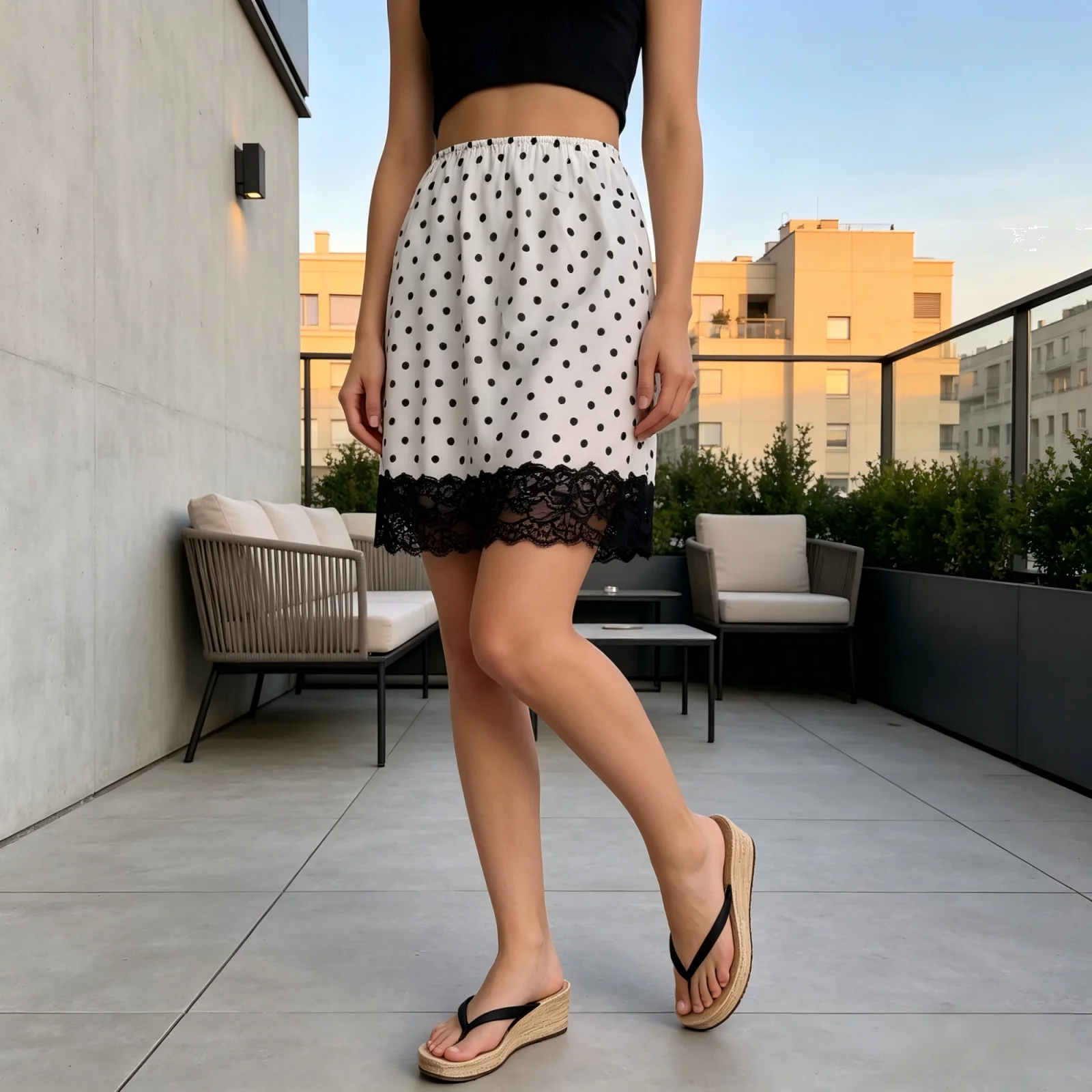 Floral Print Ruffle Hem A-Line Mini Skirt — Cottagecore Belted Summer — fabric close-up