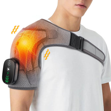 Heated Vibration Shoulder Massager Brace — Frozen Shoulder Therapy — view 1 of braces & support