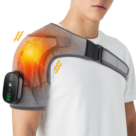 Heated Vibration Shoulder Massager Brace — Frozen Shoulder Therapy — view 1 of braces & support