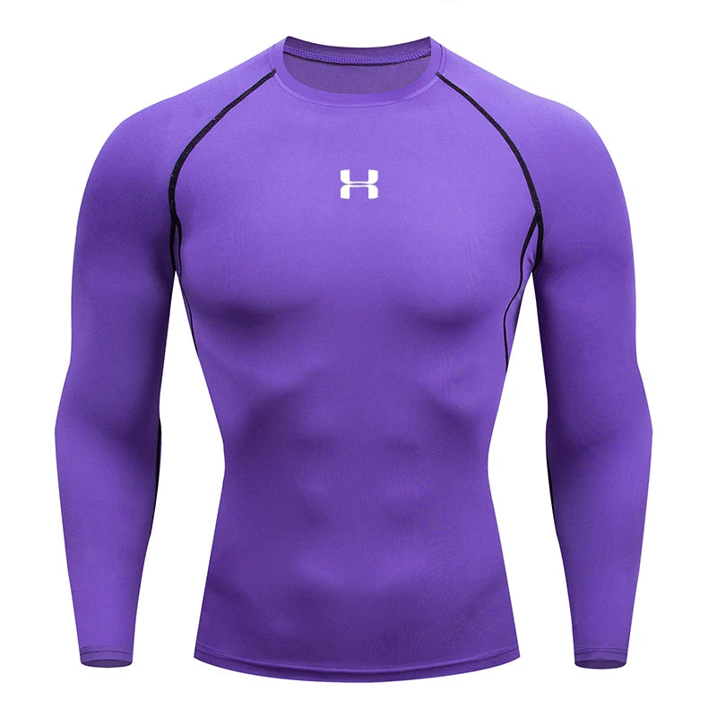 Men&rsquo;s Running Compression Tee &mdash; Long-Sleeve Athletic Rashguard &amp; Training Shirt — view 8 of sports & fitness