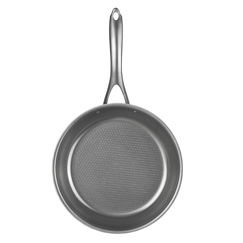 26cm Titanium Honeycomb Non-Stick Frying Pan – 2.2L Steak Pan for Induction & Gas Stoves