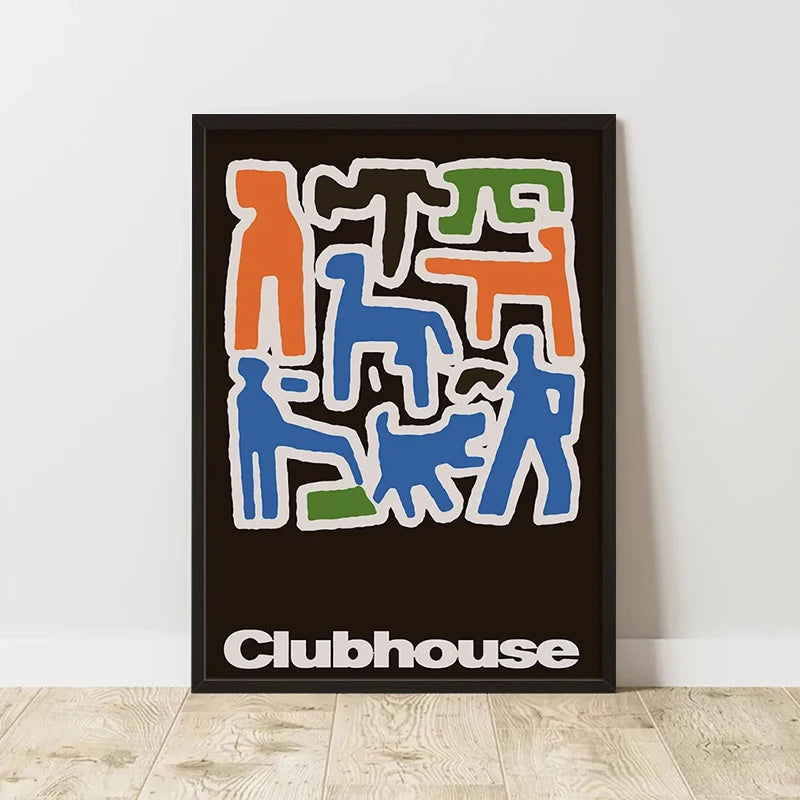 Classic Retro Abstract Art Canvas Poster &mdash; Frameless Print for Home &amp; Room Wall Decor