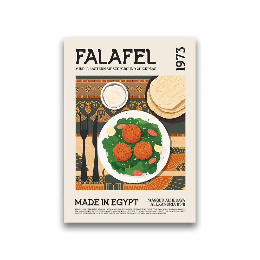 Delicious World Cuisine Canvas Poster &mdash; Pho, Ramen &amp; Tapas Wall Art for Kitchen Decor