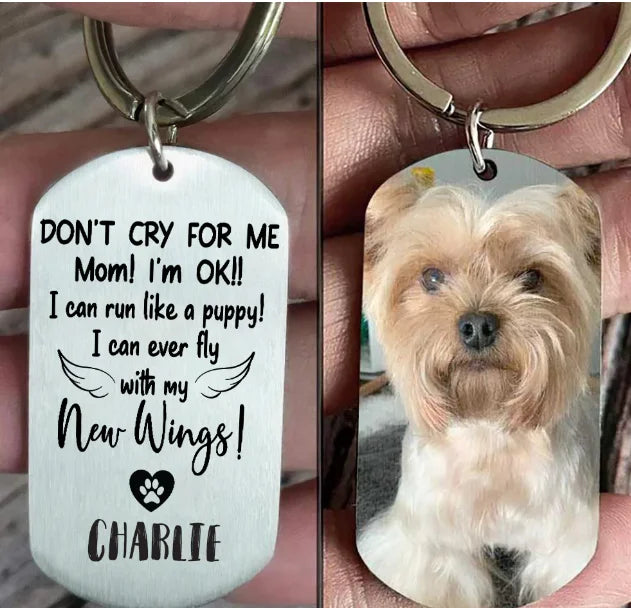 Personalized Pet Photo Necklace Engraved Pendant Custom Memorial Gift for Dog Cat Lovers — view 5 of necklaces