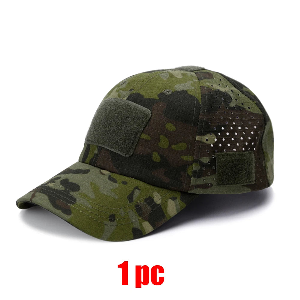 Camouflage Baseball Cap Outdoor — Tactical Sun Protection Hunting Hiking Fishing Men's Hat