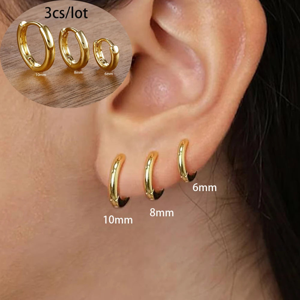 Women's 3pc Star Drop Earrings Set — 18K Gold Plated Round Dangle Jewelry — view 18 of jewelry