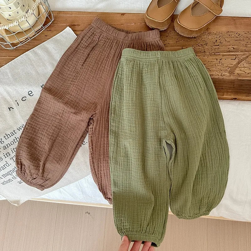Kids Summer Bug-Protection Pants - Thin Breathable Lightweight Trousers — view 3 of toddler apparel