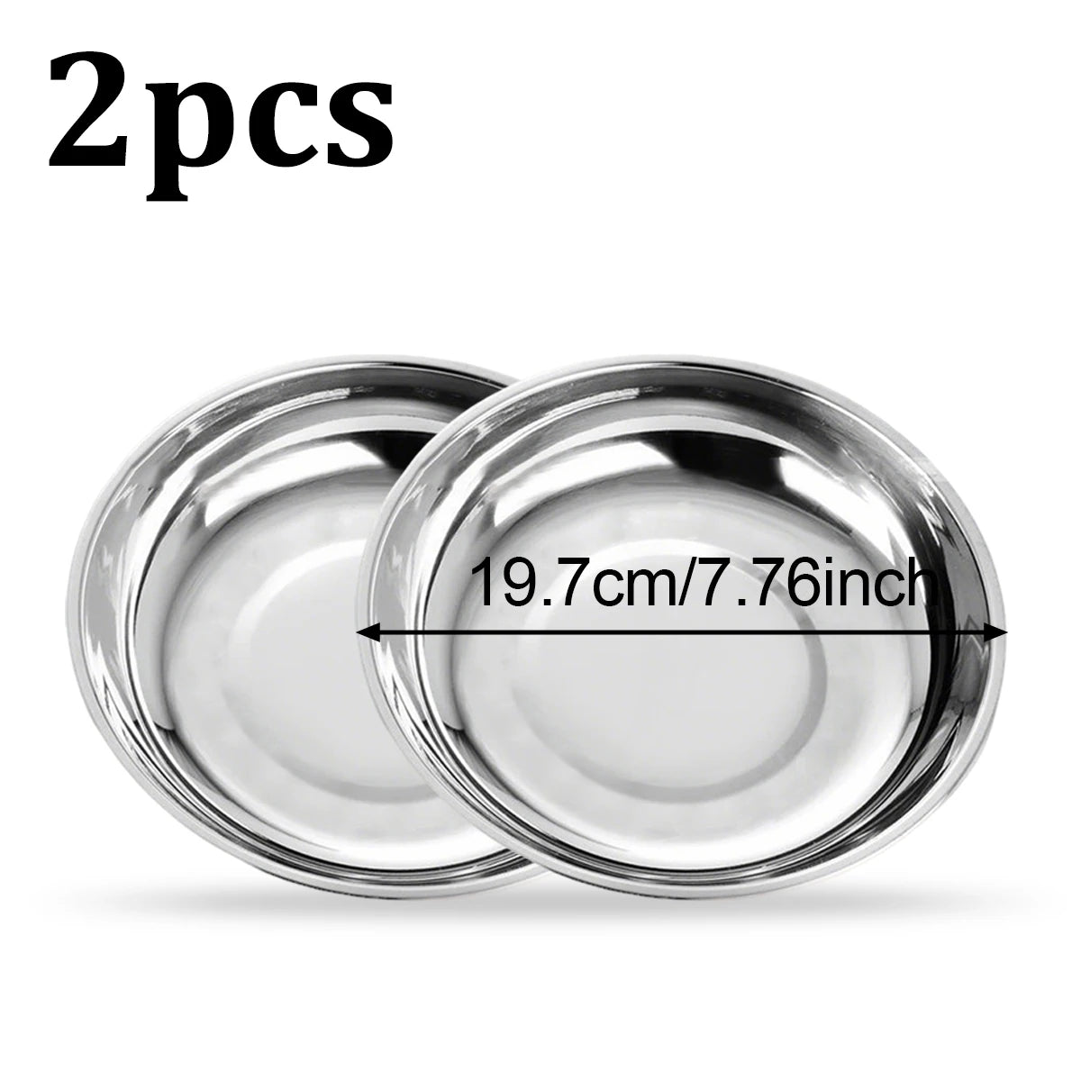 Multifunctional Stainless Steel Plates &mdash; Durable 2-Piece Outdoor &amp; Family Dining Set — view 7 of dining & tableware