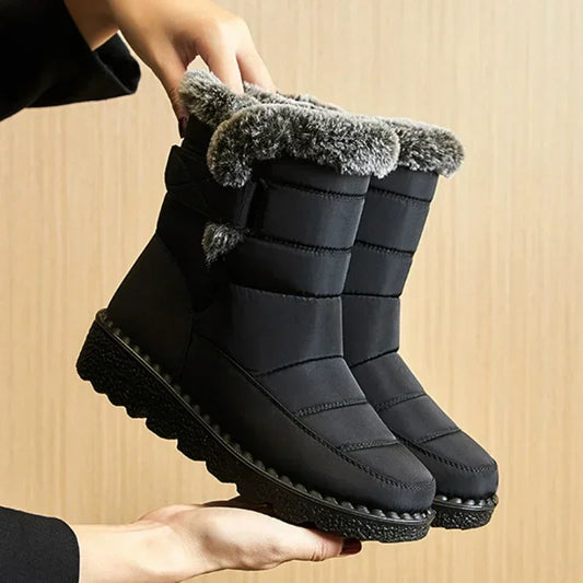 Waterproof Winter Boots for Women — Faux Fur Long Plush Snow Platform Boots (2025) — view 1 of boots
