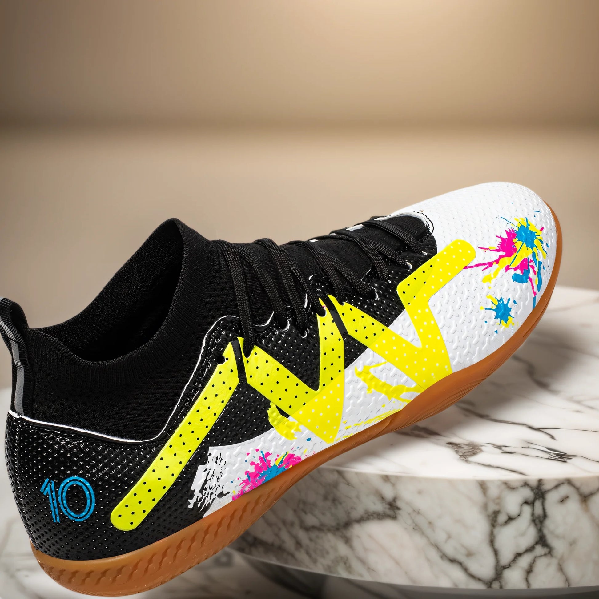 High-Top Indoor Sneakers — Five-a-Side Soccer Slip-Resistant Sport Shoes — view 3 of sneakers