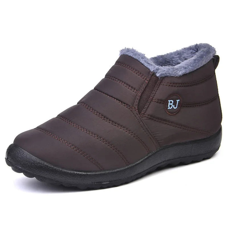 Waterproof Winter Boots for Women — Plush Snow Boots Couple's Cotton Ankle Boots — view 8 of boots