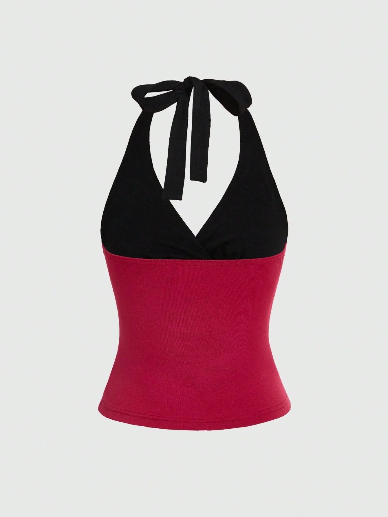 Polka-Dot Halter Tank Top — Retro Floral-Trim Pin-Up Cami for Summer Dates — view 5 of tanks & camisoles