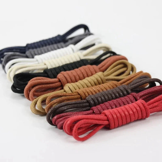 Waxed Leather Shoelaces — Waterproof Round Boot & Dress-Shoe Laces — view 1 of shoe accessories