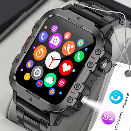 2025 Men's Military Smart Watch — IP67 3ATM Waterproof Outdoor Sports Smartwatch — view 1 of smart watches