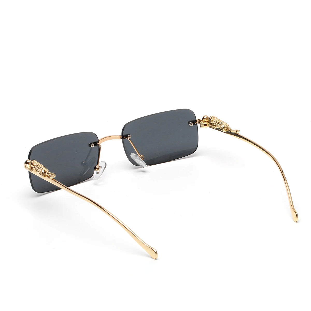 Rimless Sunglasses Ruiao UV400 — Sleek Metal Square Designer Shades Men Women Influencer — view 6 of sunglasses