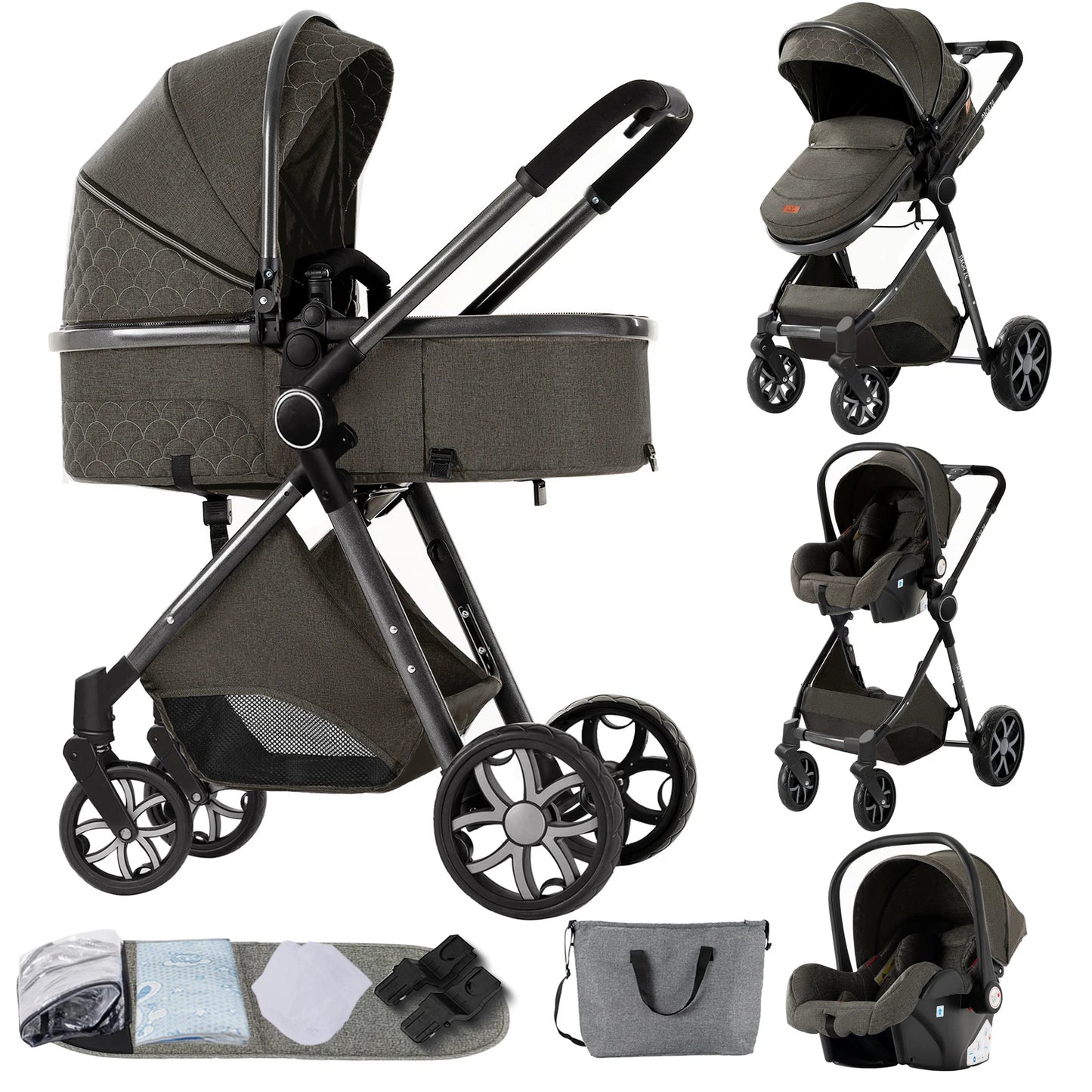 3-in-1 Baby Stroller Travel System - Bassinet, Car Seat &amp; Lightweight Stroller — view 15 of baby strollers