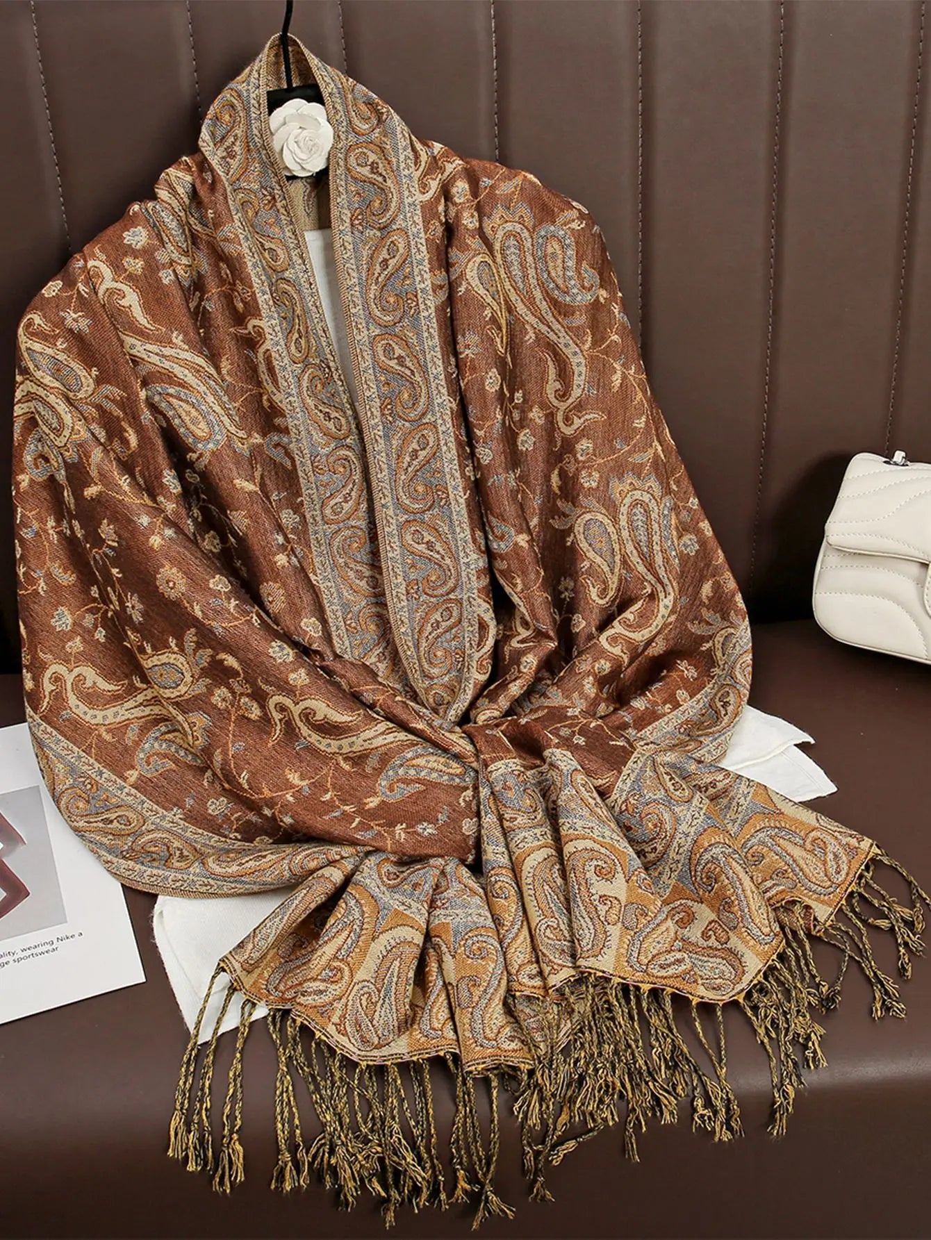 Hijab Scarf Long Pashmina — Lightweight Modest-Fashion Essential Cashmere Shawl Turban Head Wrap