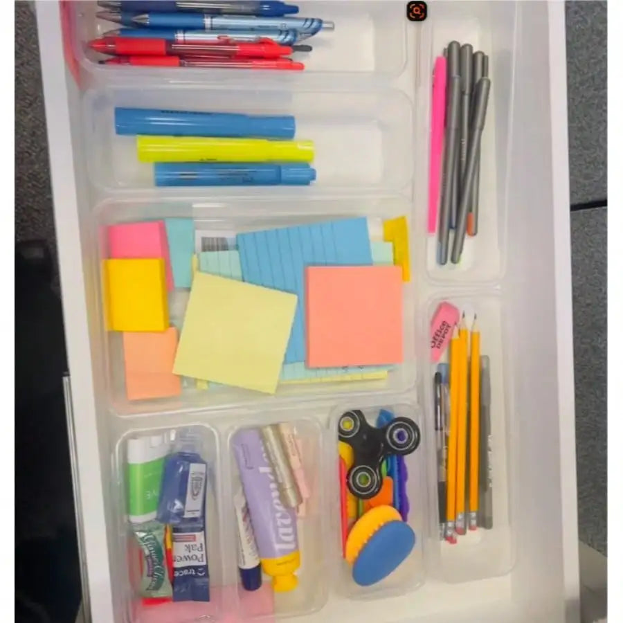 24-Piece Clear Acrylic Drawer & Desk Storage Organizer Set — product photo 5