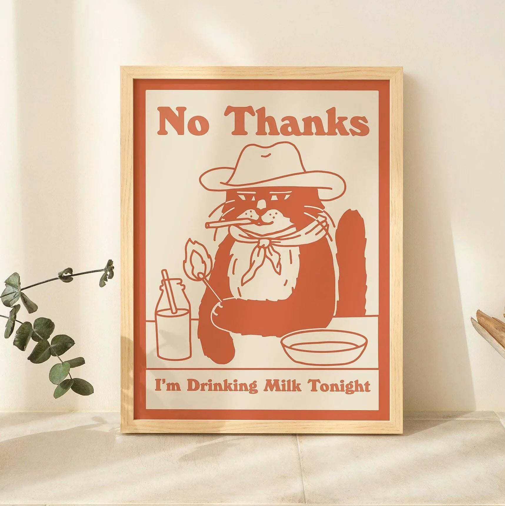 Spaghetti &amp; Espresso Cat Canvas Poster &mdash; Retro Kitchen Wall Art for Caf&eacute; &amp; Home — view 19 of wall art & prints