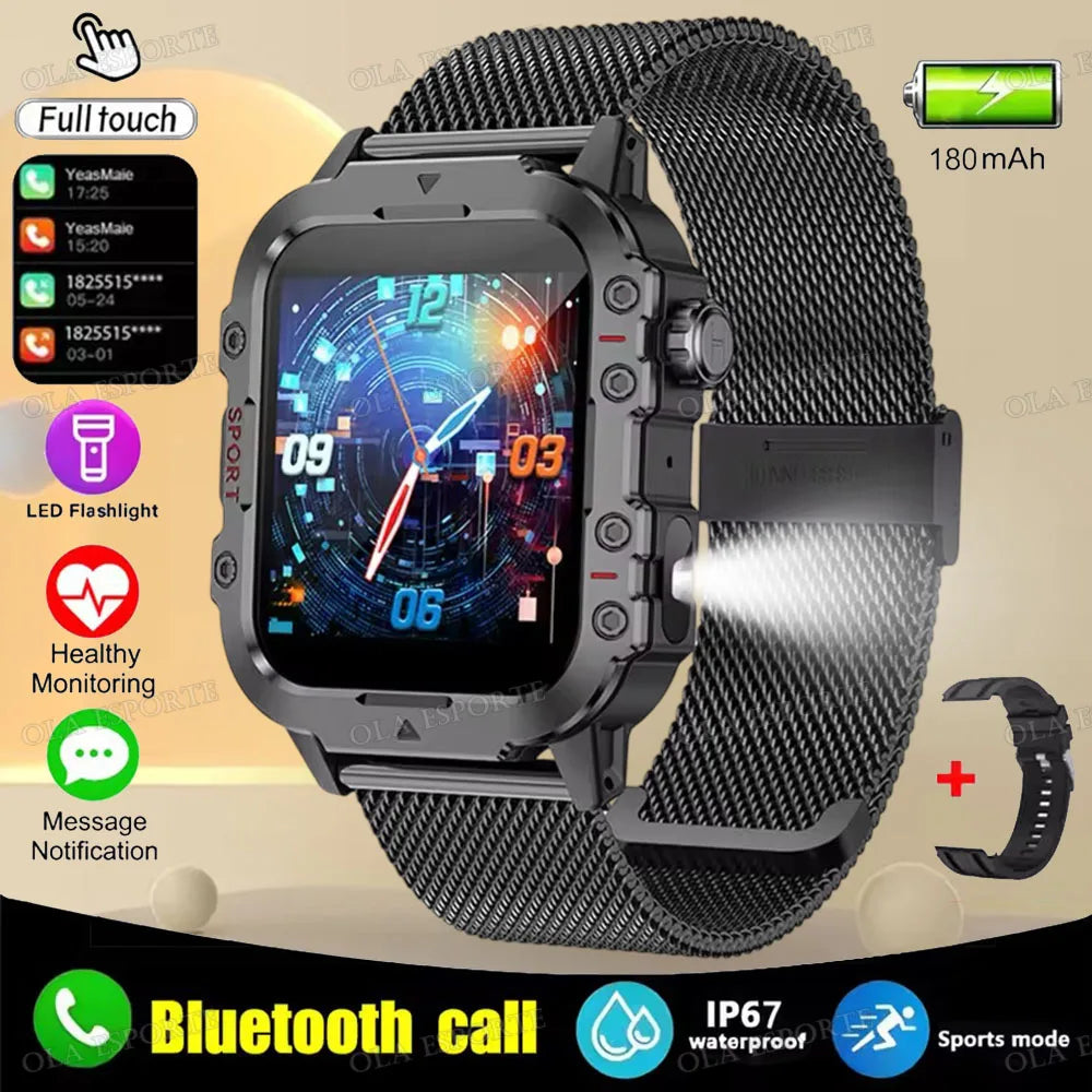 2025 Men's Military Smart Watch — IP67 3ATM Waterproof Outdoor Sports Smartwatch — view 9 of smart watches
