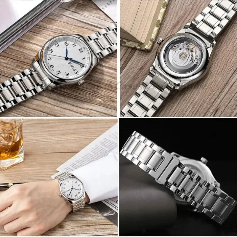 Curved-End Stainless Steel Watch Strap — Universal 12/13/14/15/16/17/18/19/20/21/22mm Band — view 6 of watch straps