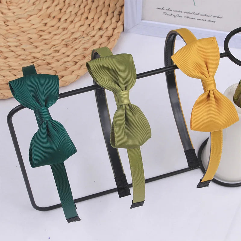 1PCS Cute Solid Color Ribbon Hair bands for Baby Girls Bows summer Headband for girls Kids Fashion Hair Aceessories  FDr10 — view 4 of product