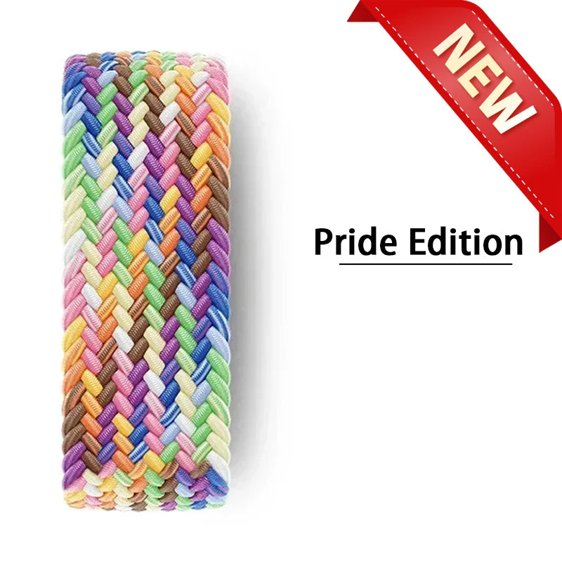Braided Solo Loop Band for Apple Watch — Stretch Nylon Strap 38/40/41/42/44/45/46/49mm — view 12 of watch straps