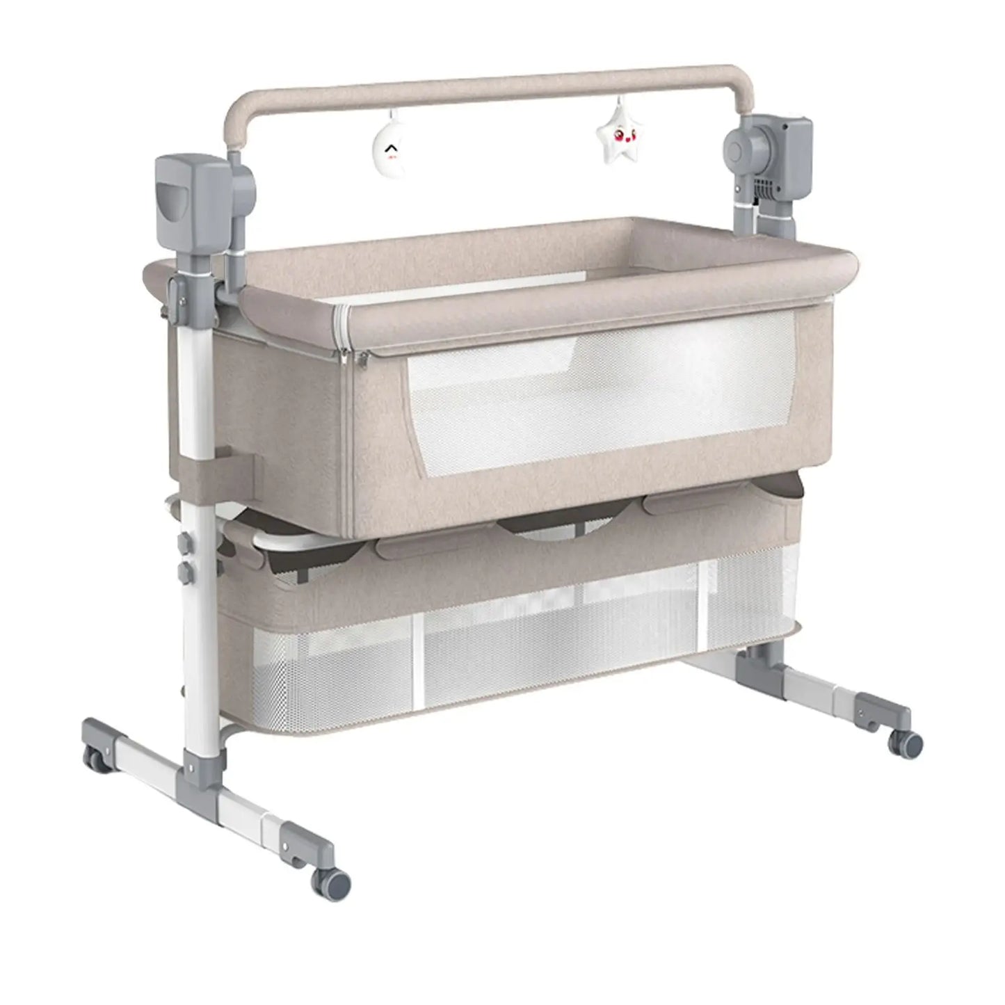 Portable Baby Crib with Mesh Canopy - Travel Bassinet Nest for Newborns — view 7 of baby cribs