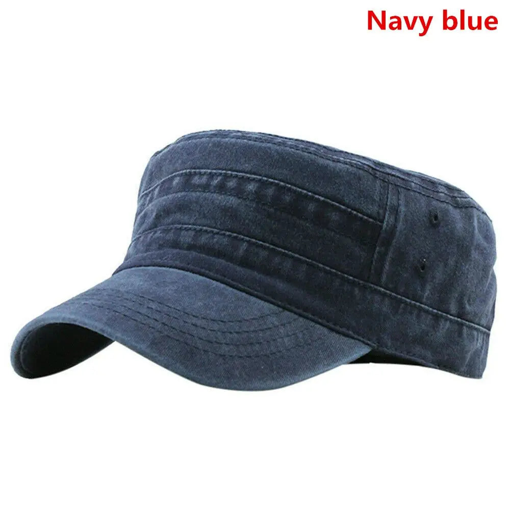 Camouflage Army Military Cadet Cap — Tactical Combat Fishing Outdoor Men's Camo Hat — view 9 of hats & caps
