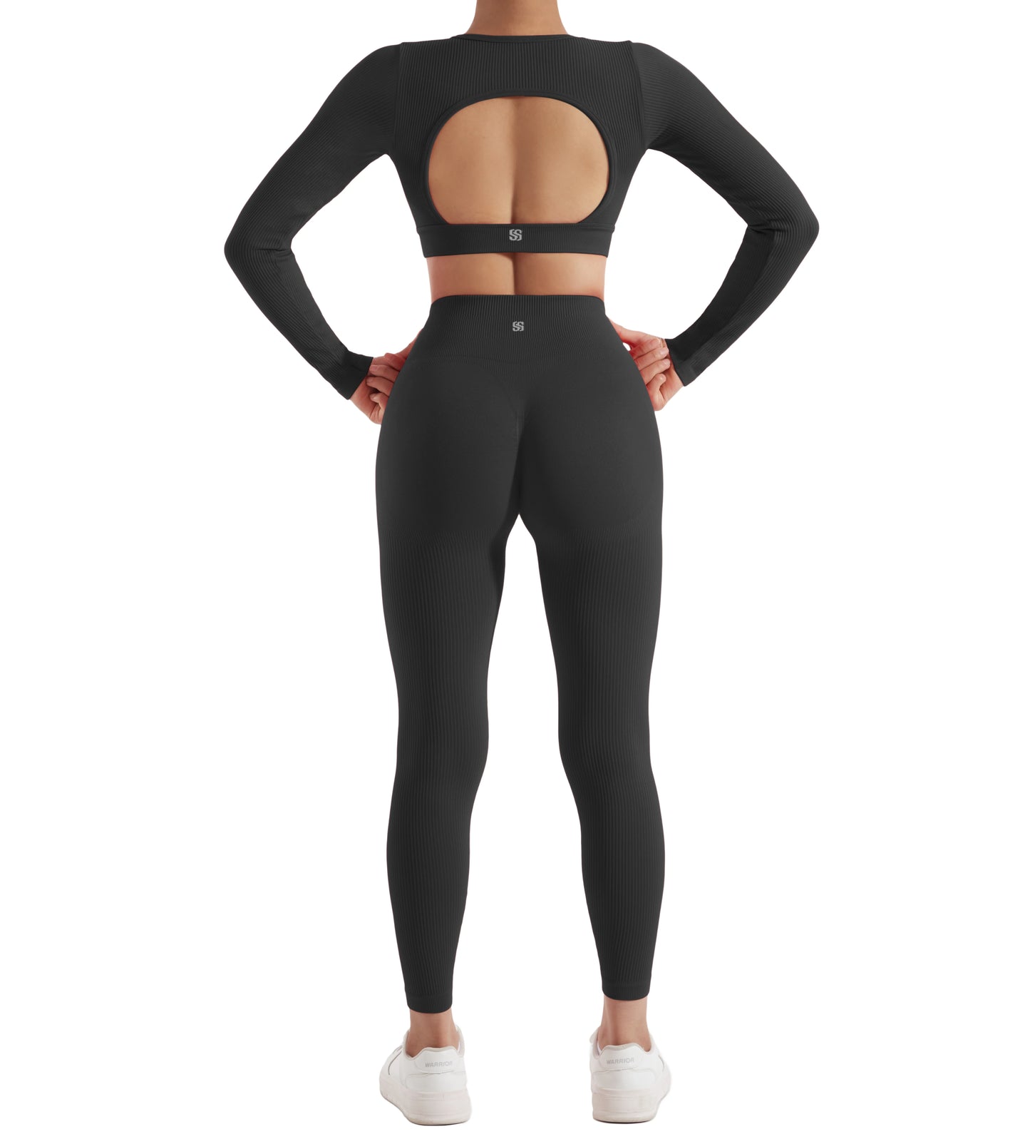 Women's Activewear Long-Sleeve Tracksuit Set — Quick-Dry Yoga Gym 2-Piece — view 6 of women's activewear
