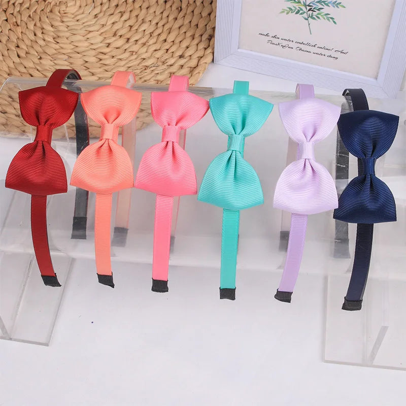 1PCS Cute Solid Color Ribbon Hair bands for Baby Girls Bows summer Headband for girls Kids Fashion Hair Aceessories  FDr10 — view 2 of product