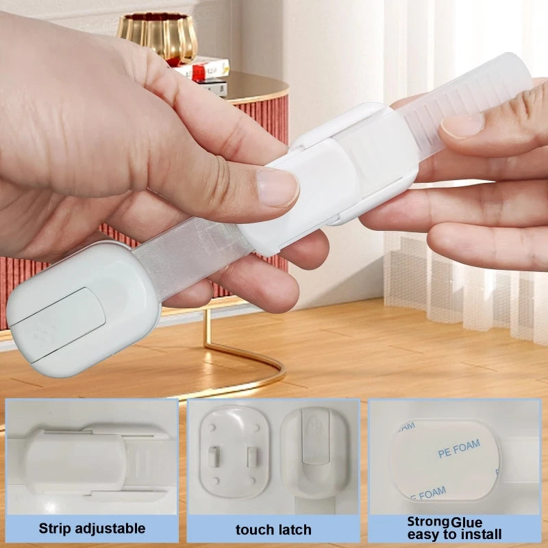 Baby Safety Cabinet Locks - Adhesive Child-Resistant Drawer Latches — view 5 of baby safety