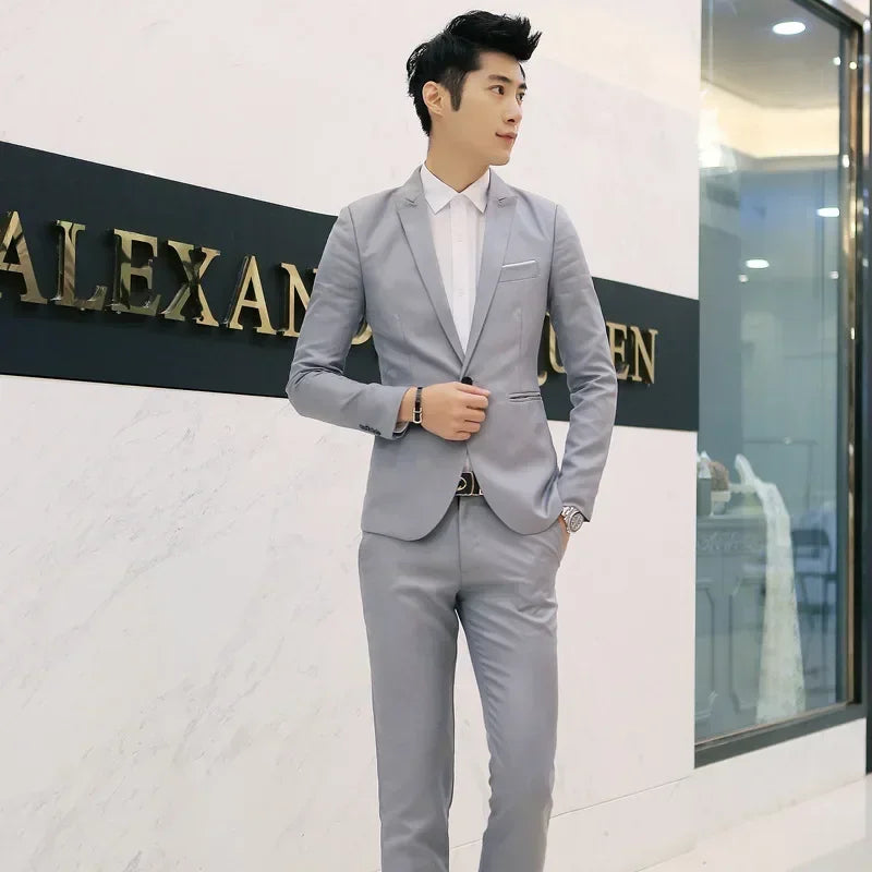 Men Suits For Wedding Elegant 3 Pieces 2 Set Jackets Vest Pants Luxury Blazers Outfit Fashion Classic Full 2024 Formal Costume