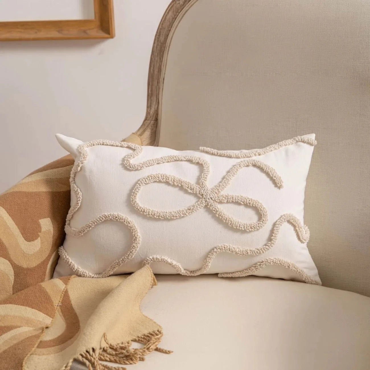 Boho Chenille Throw Pillow Cover &mdash; 45&times;45 cm Soft Geometric Decorative Cushion Case — view 8 of cushion covers & pillow cases