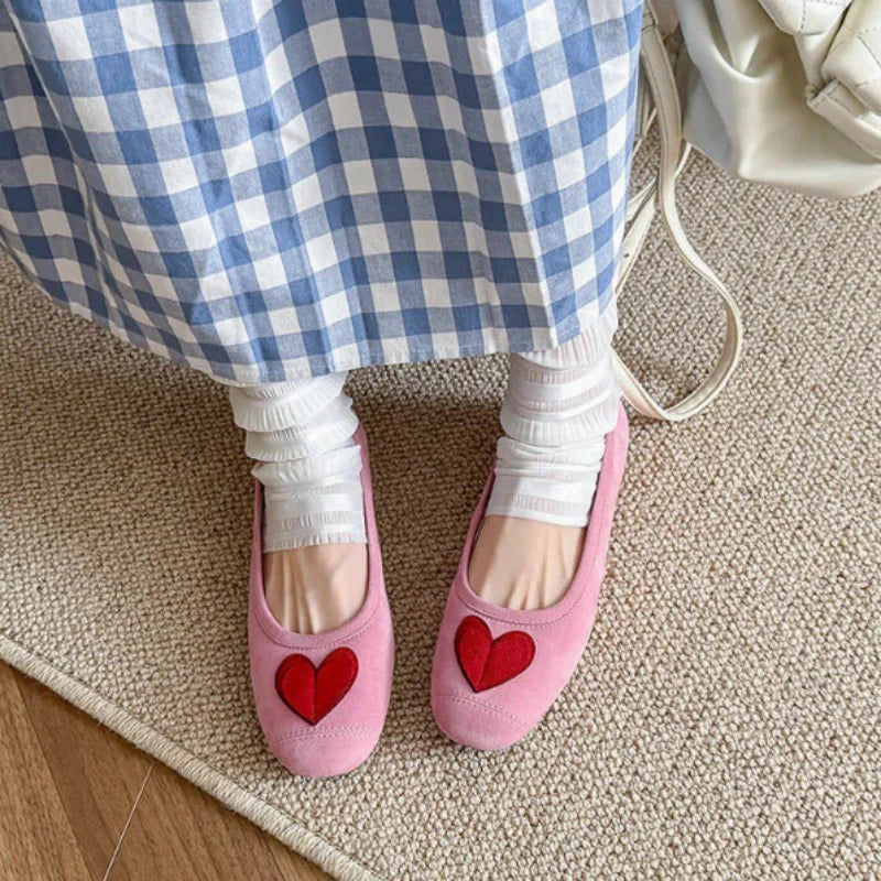 Flats & Ballet — Square-Toe Applique Ballet Flats, Low-Heel Slip-On Dress Flats — view 2 of flats & ballet