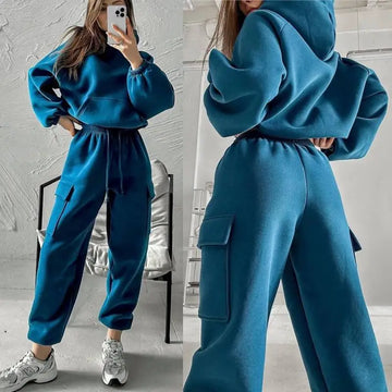 Women&rsquo;s Zip-Up Hoodie Sweatsuit (Classic Cut) &mdash; Hoodie Jacket + Jogger Pants Tracksuit — view 1 of tracksuits