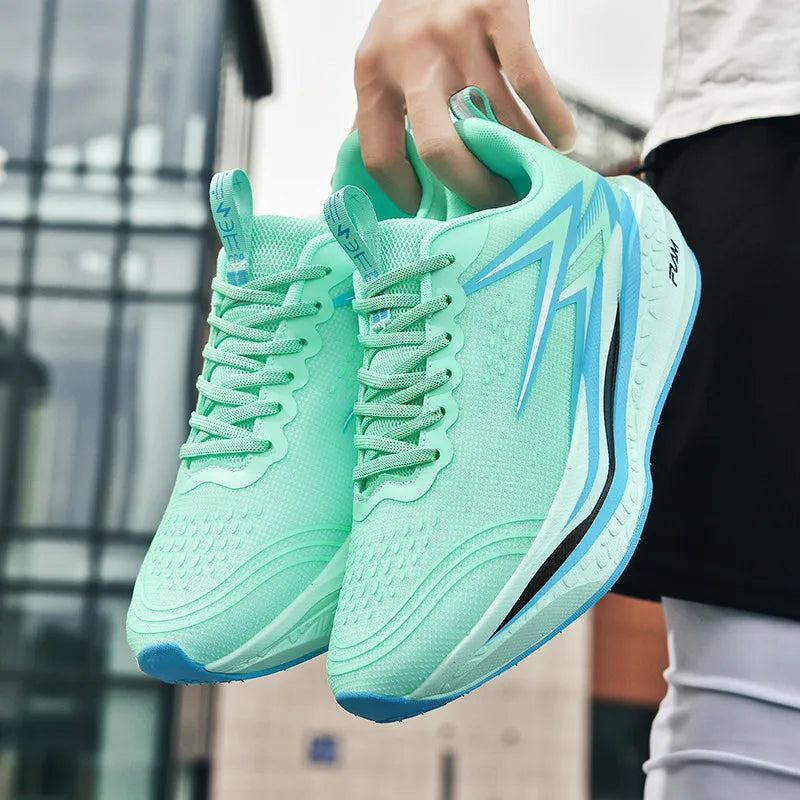 Carbon Board Running Sneakers — Marathon Lightweight Non-Skid Breathable Trainers — view 3 of sneakers