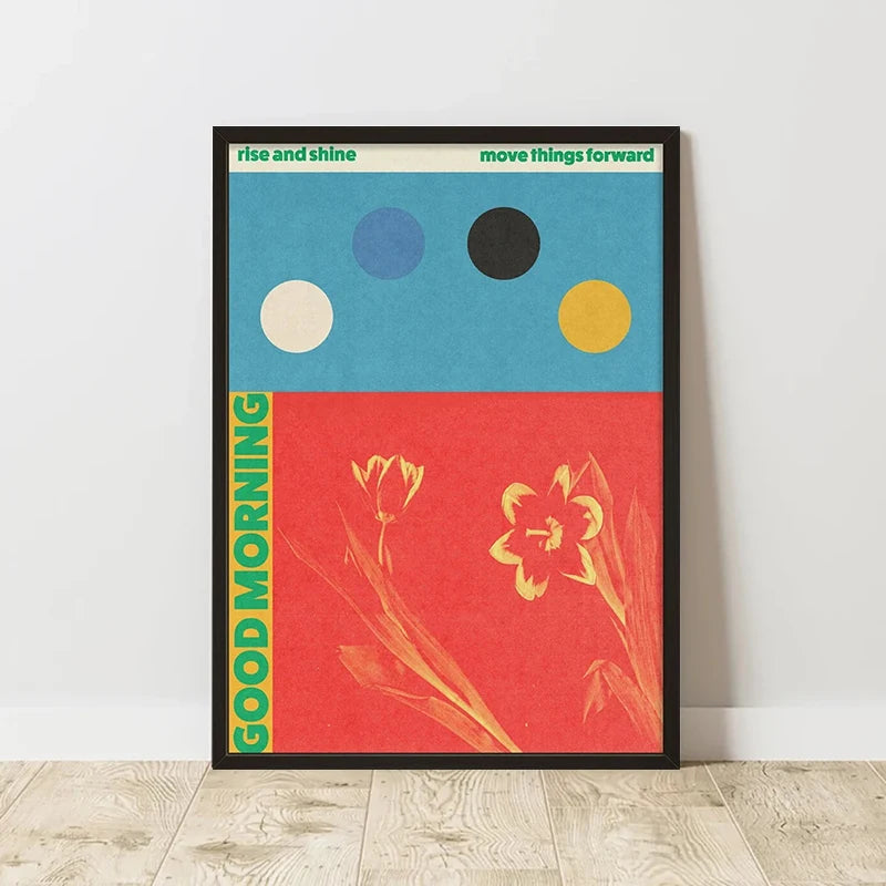 Classic Retro Abstract Art Canvas Poster &mdash; Frameless Print for Home &amp; Room Wall Decor