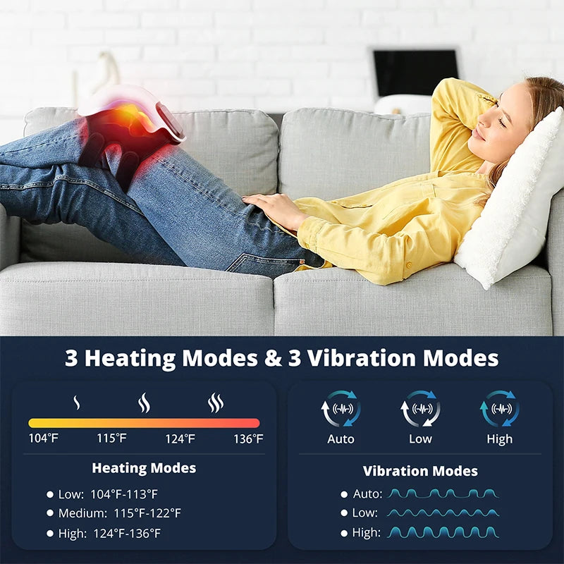 Medcursor Wireless Heated Knee Massager — Hot Compress & Vibration — view 3 of recovery & massage