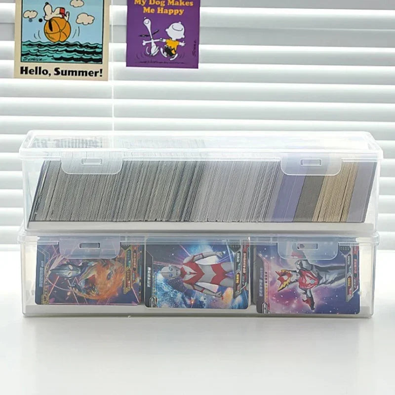 Storage Organizer Game Card Display Box — Clear Plastic 550+ Card Holder with Adjustable Dividers — view 2 of storage & organisation
