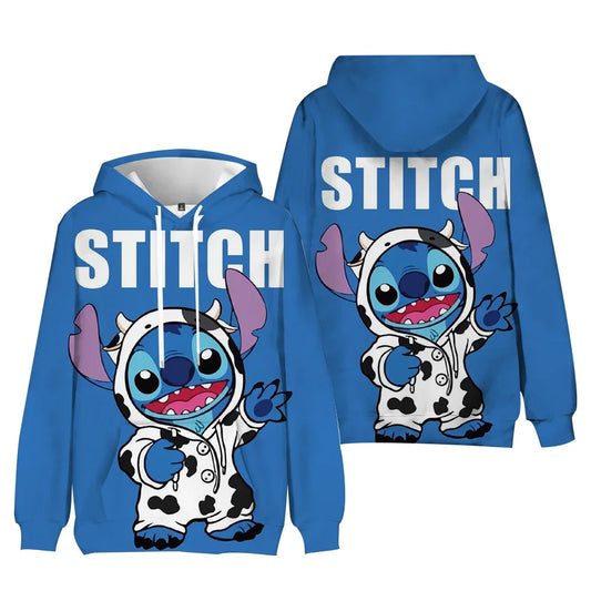 Disney Stitch Hoodie – Cute Kawaii Harajuku Pullover for Women & Couples