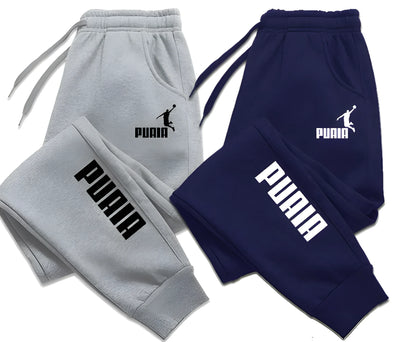 Men's Streetwear Print Jogger Pants — Autumn Winter Harajuku Sport Trousers — view 1 of men's clothing