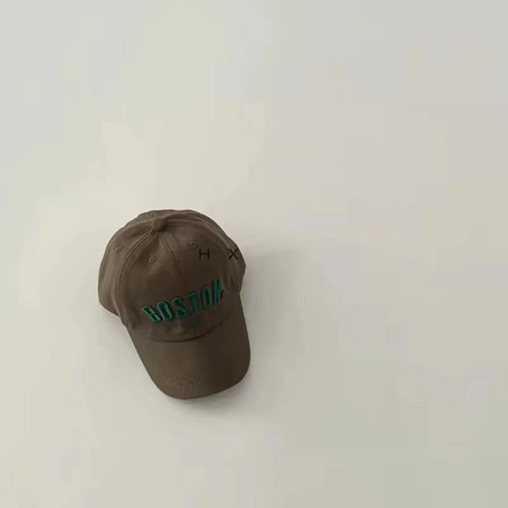 Kids Embroidered Letters Baseball Cap - Korean-Style Varsity Cap for Boys & Girls — view 8 of kids baseball caps