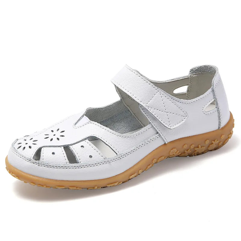 Sandals & Slides — Roman Leather Breathable Slide Sandals, Casual Summer Footwear — view 7 of sandals & slides