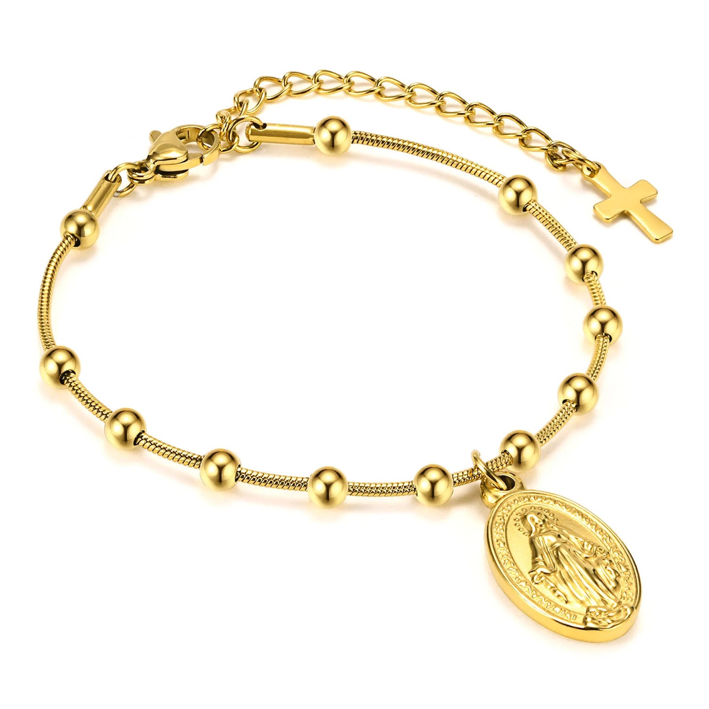 Women's 18K Gold-Plated Twist Paperclip Chain Bracelet Stainless Steel Stackable Wrist Chain — view 20 of bracelets